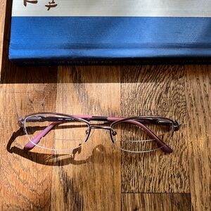 Stylish Purple Rimless Glasses Saki Eyeglasses